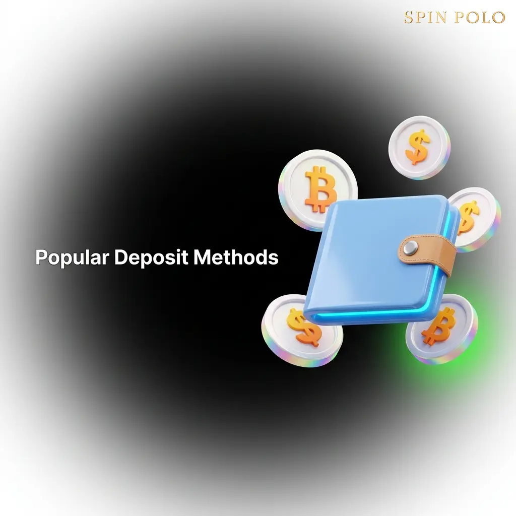 Popular deposit methods at Spinpolo Canada including Visa, Mastercard, Skrill, Apple Pay, Google Pay, and cryptocurrencies