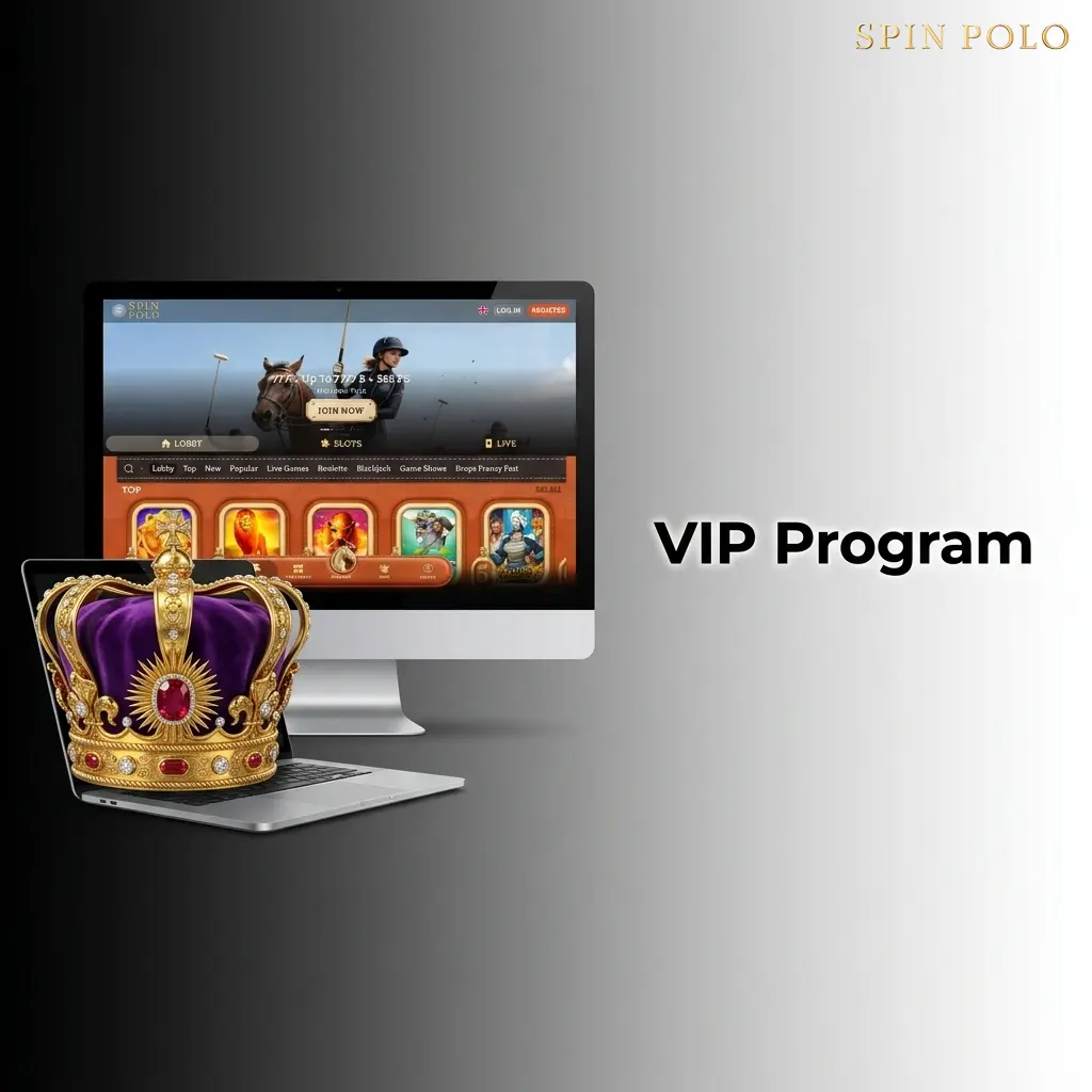Spinpolo VIP loyalty program tiers from Bronze to Elite with cashback, reload bonuses, and exclusive tournament access